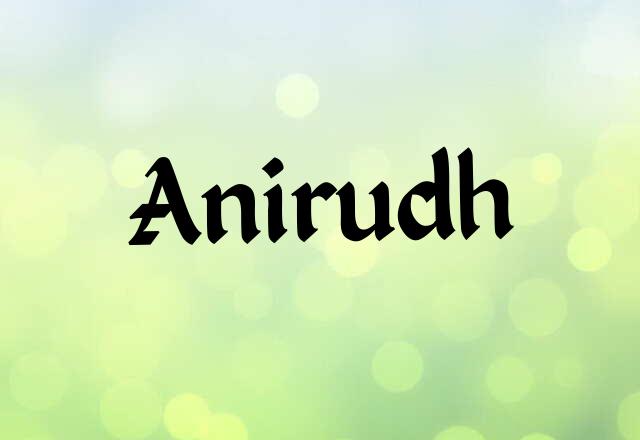 Anirudh Name Images