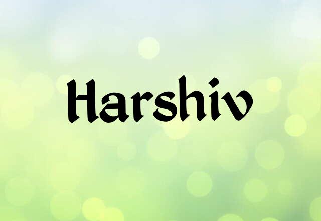 Harshiv Name Images
