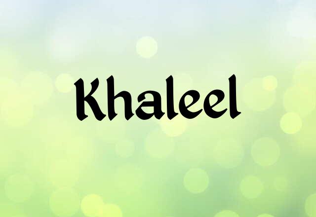 Khaleel Name Images