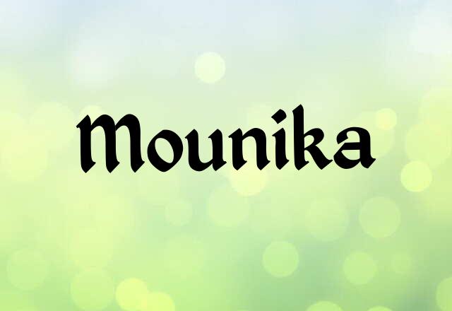 Mounika Name Images