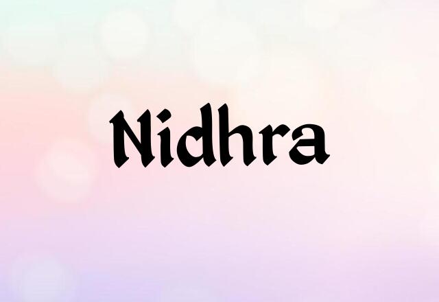 Nidhra Name Images