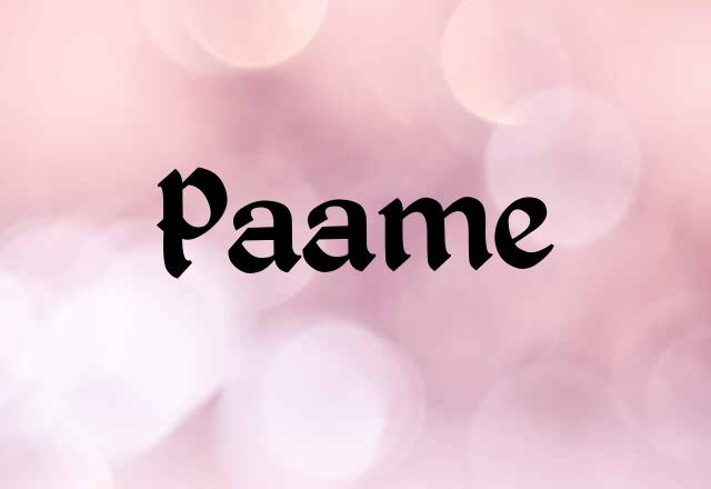 Paame Name Images