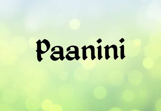 Paanini Name Images