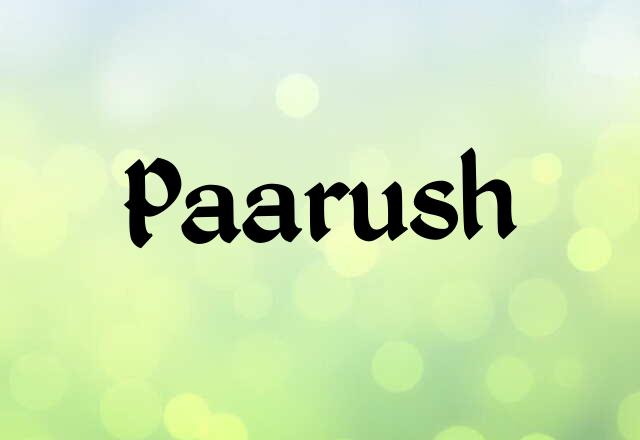 Paarush Name Images