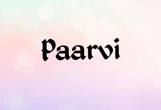 Paarvi Name Images