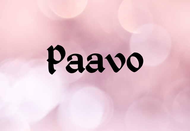 Paavo Name Images